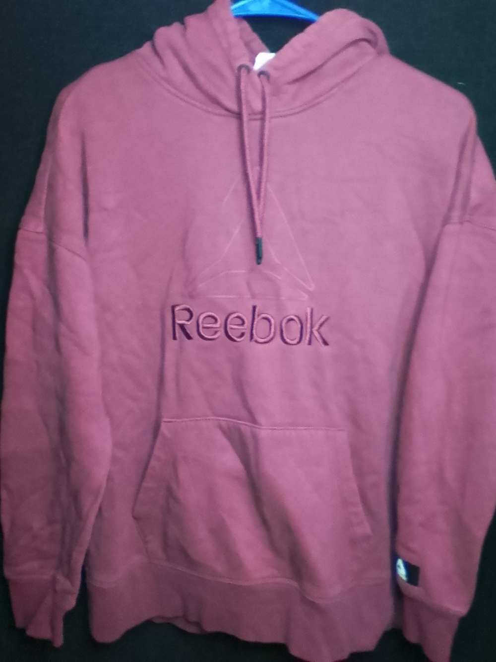 Reeboks Woman's Hooded Sweatshirt - Burgundy Maroon -Small